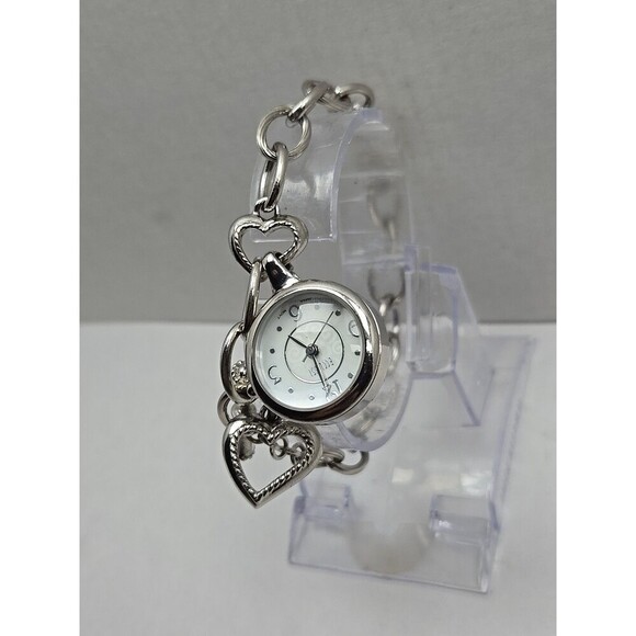 Ecclissi Sterling Silver .925 Heart Bracelet Watch Live Laugh Love New Battery - Picture 2 of 11